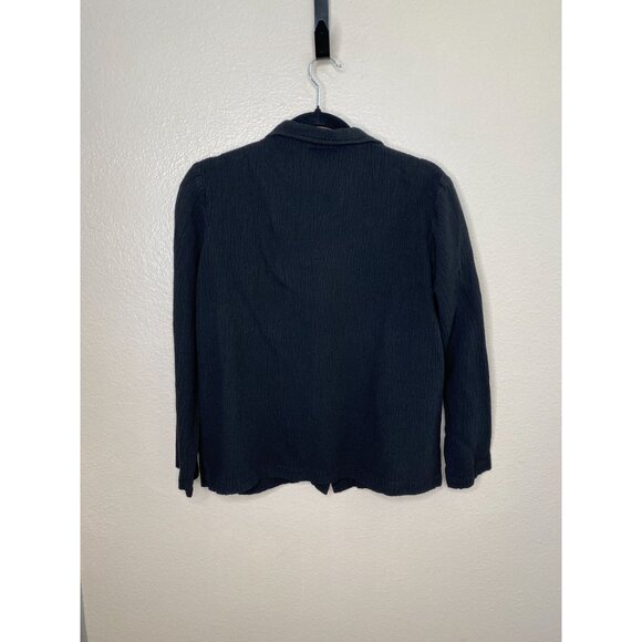 Jones New York Sport Womens Black Button-Up Textured Jacket Size M With Pockets - Picture 3 of 6